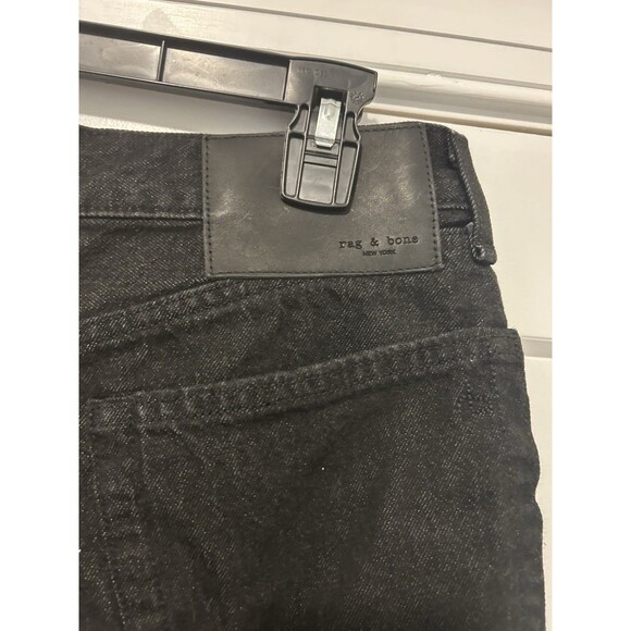 Rag & Bone Shorts Women’s 29 Black Denim Distressed Maya High Rise 3.5” Inseam - Picture 6 of 6